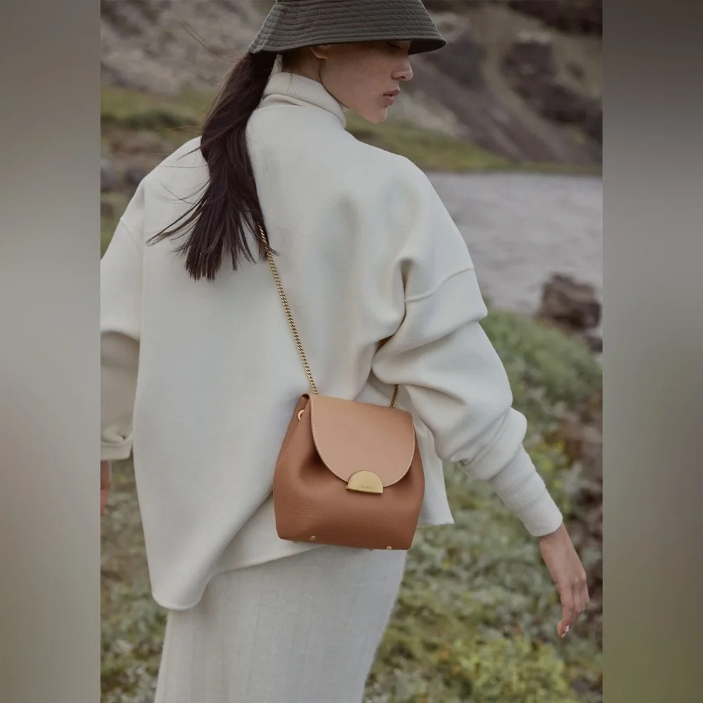 Polene Tan Leather Bag - Picture 2 of 11
